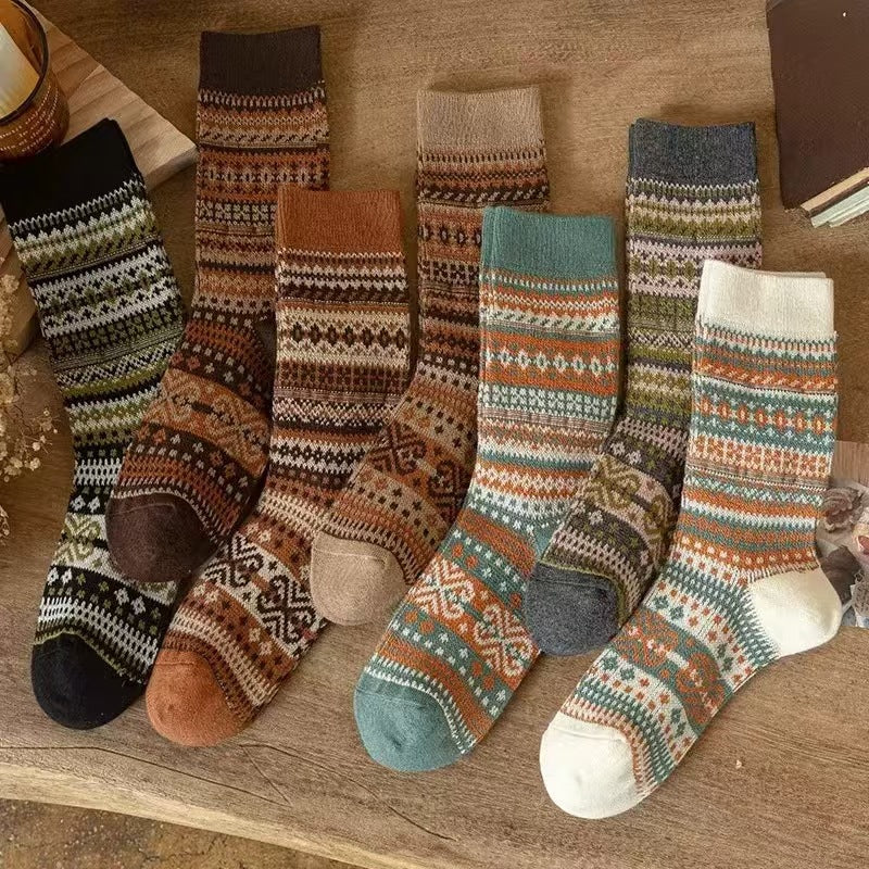 Ladies Vintage Bohemia Totem Knit Socks SKASC4177