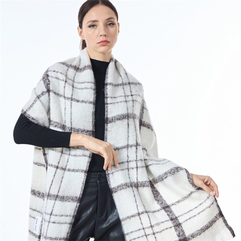 Unisex Color Block Plaid Everyday Scarf SKAS4200