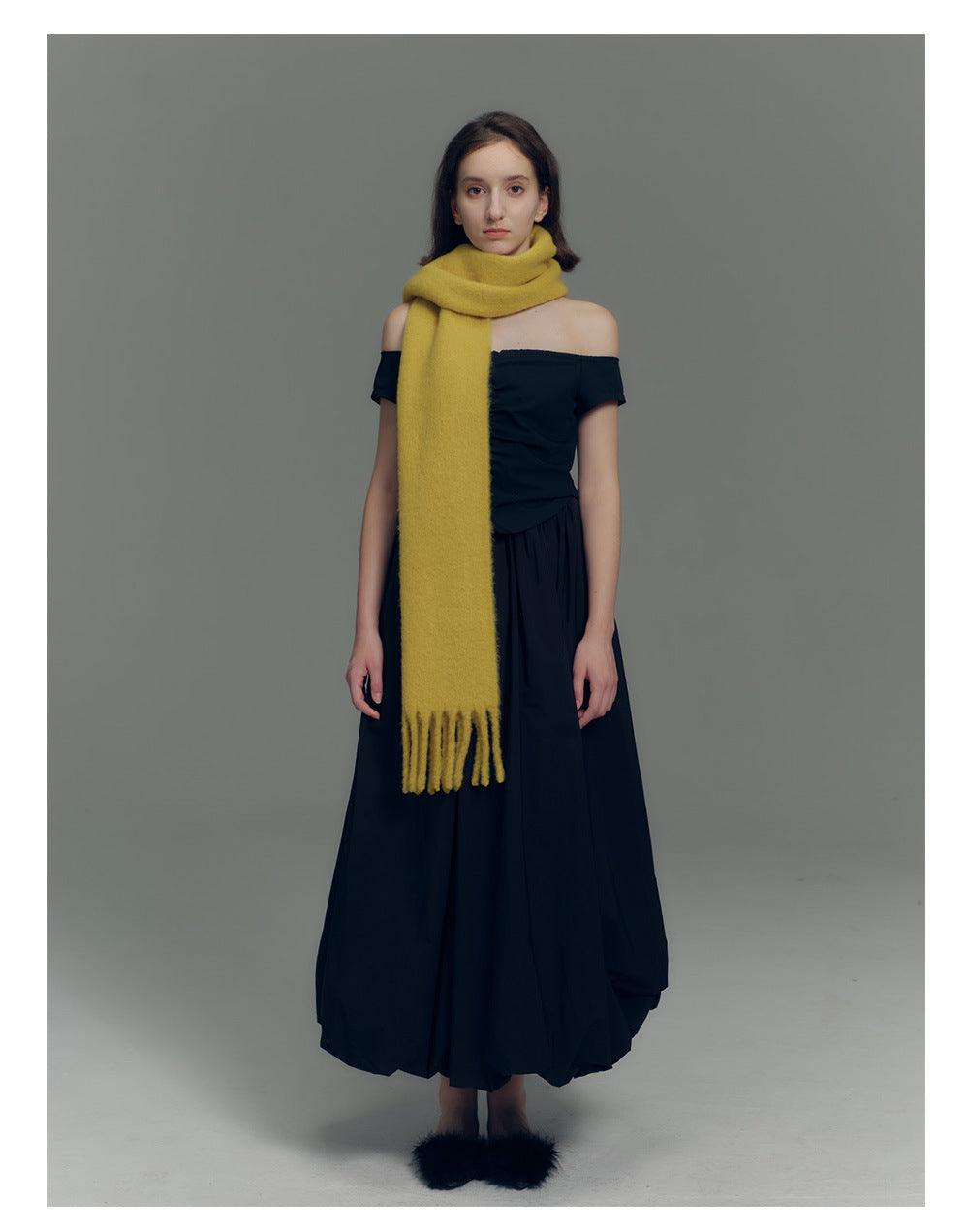 Ladies Solid Color Cashmere Blend Scarves YW032