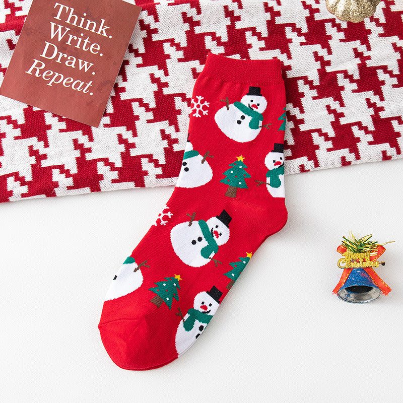 Ladies Merry Christmas Over Ankle Socks SKASC4178