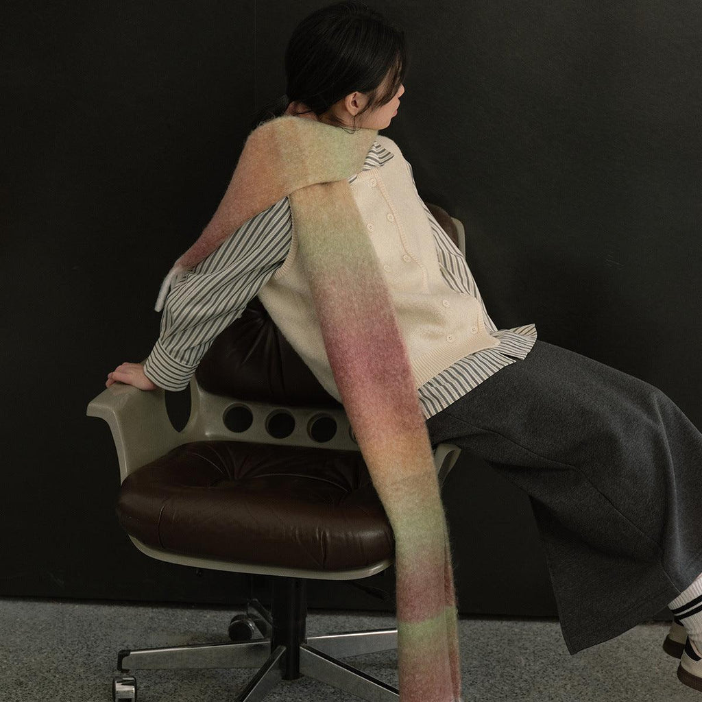 Ladies Gradient Color Simple Scarf YN037
