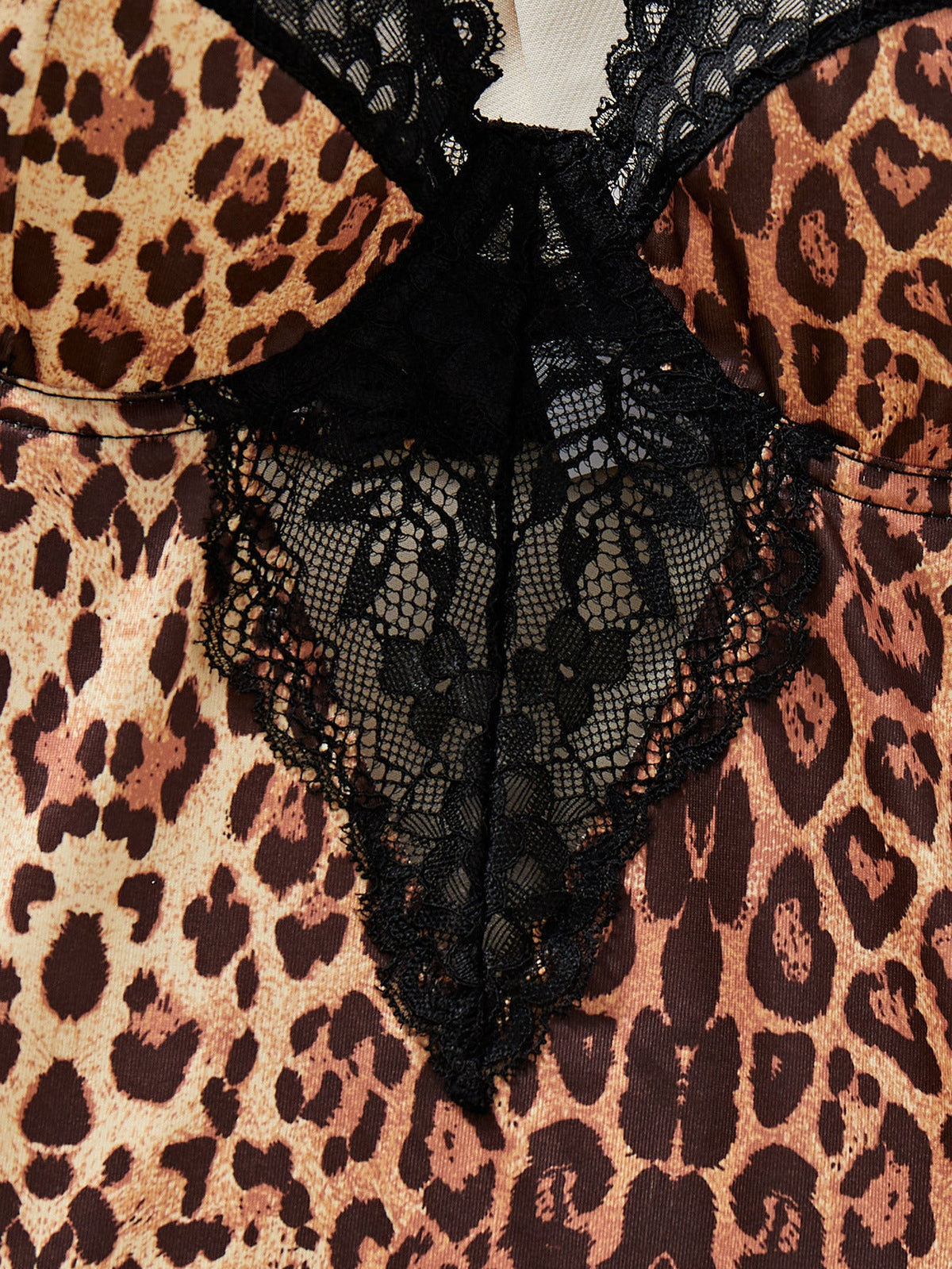 Ladies Leopard Print Sexy Lingerie Teddy SKLG4147