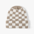 SWEETKAMA Ladies Color Block Square Fold Hem Sweater Hat SKAH4212