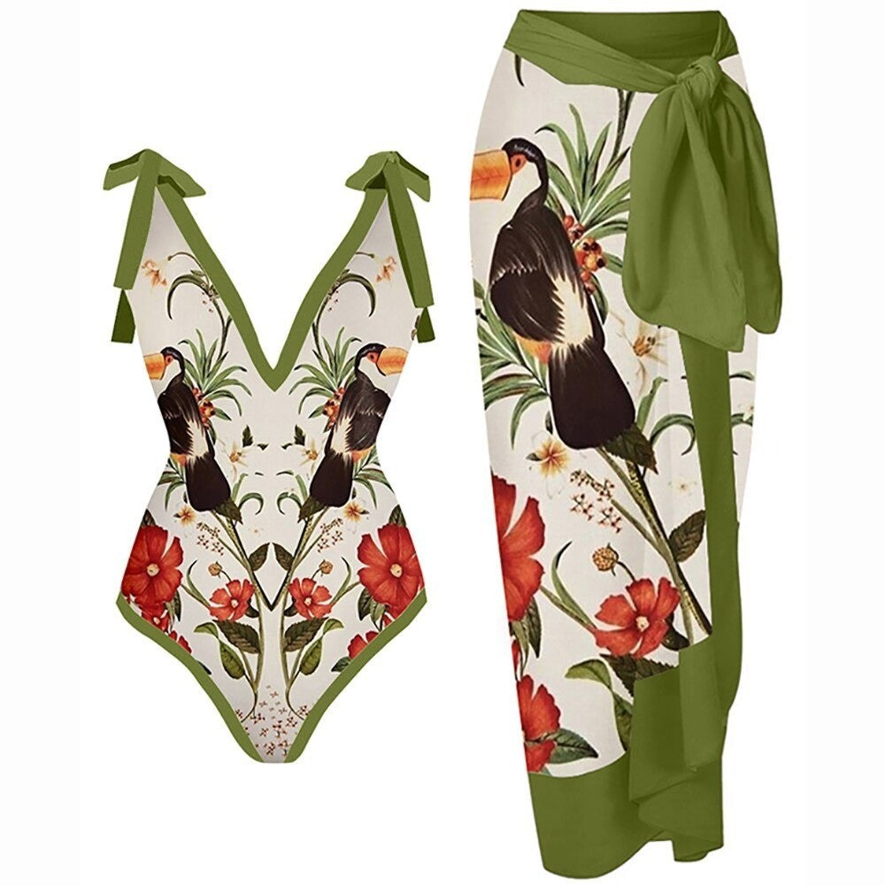 Ladies Strap Shoulder One Piece Swimsuit SKSW40081ST
