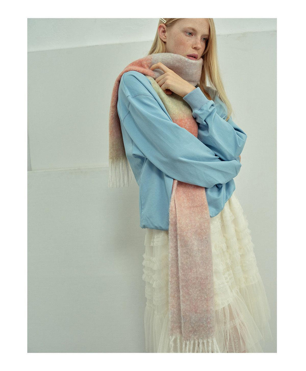 Ladies Gradient Color Simple Scarf YN037