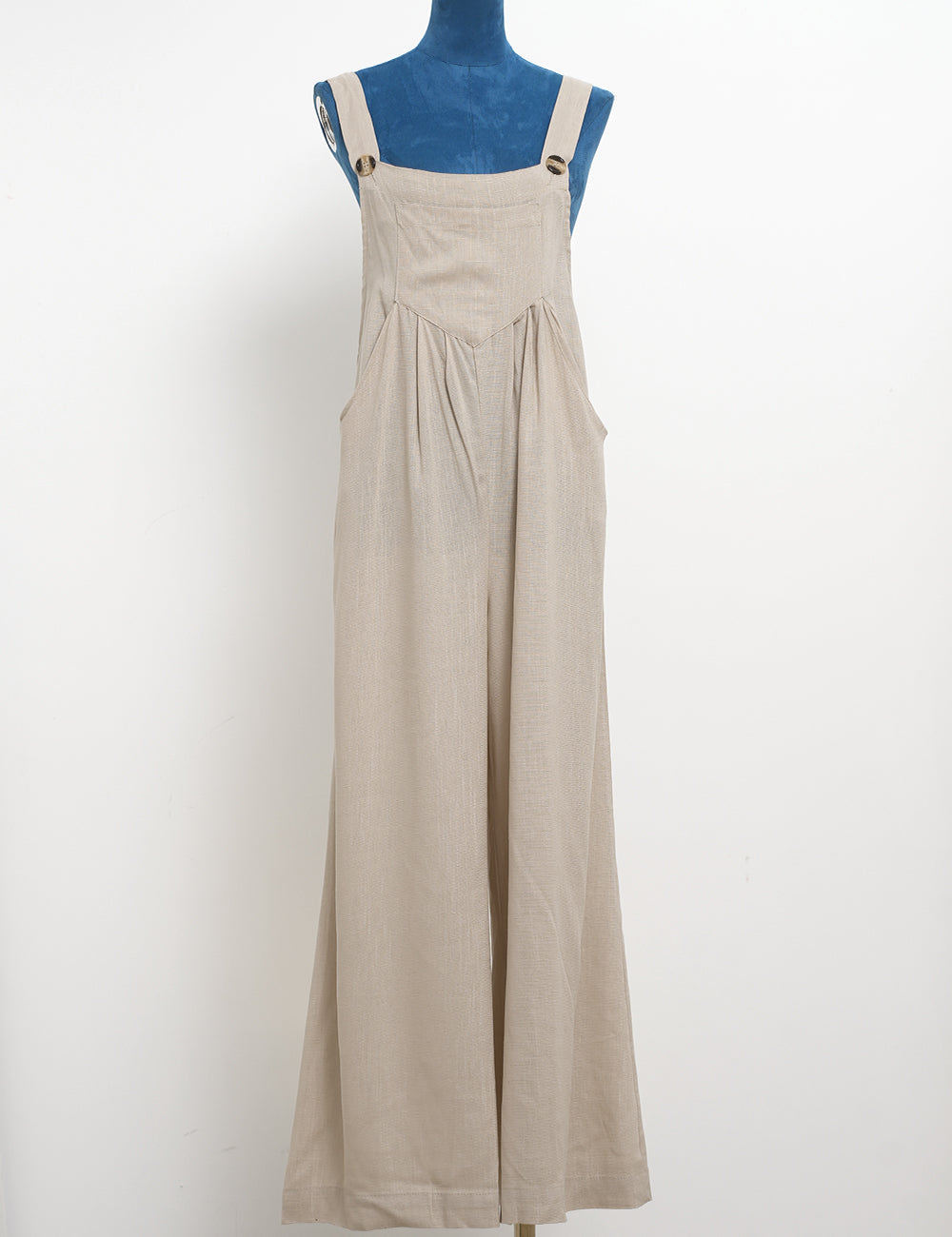 Ladies Solid Color Strape Shoulder Overalls Daily Jumpsuit