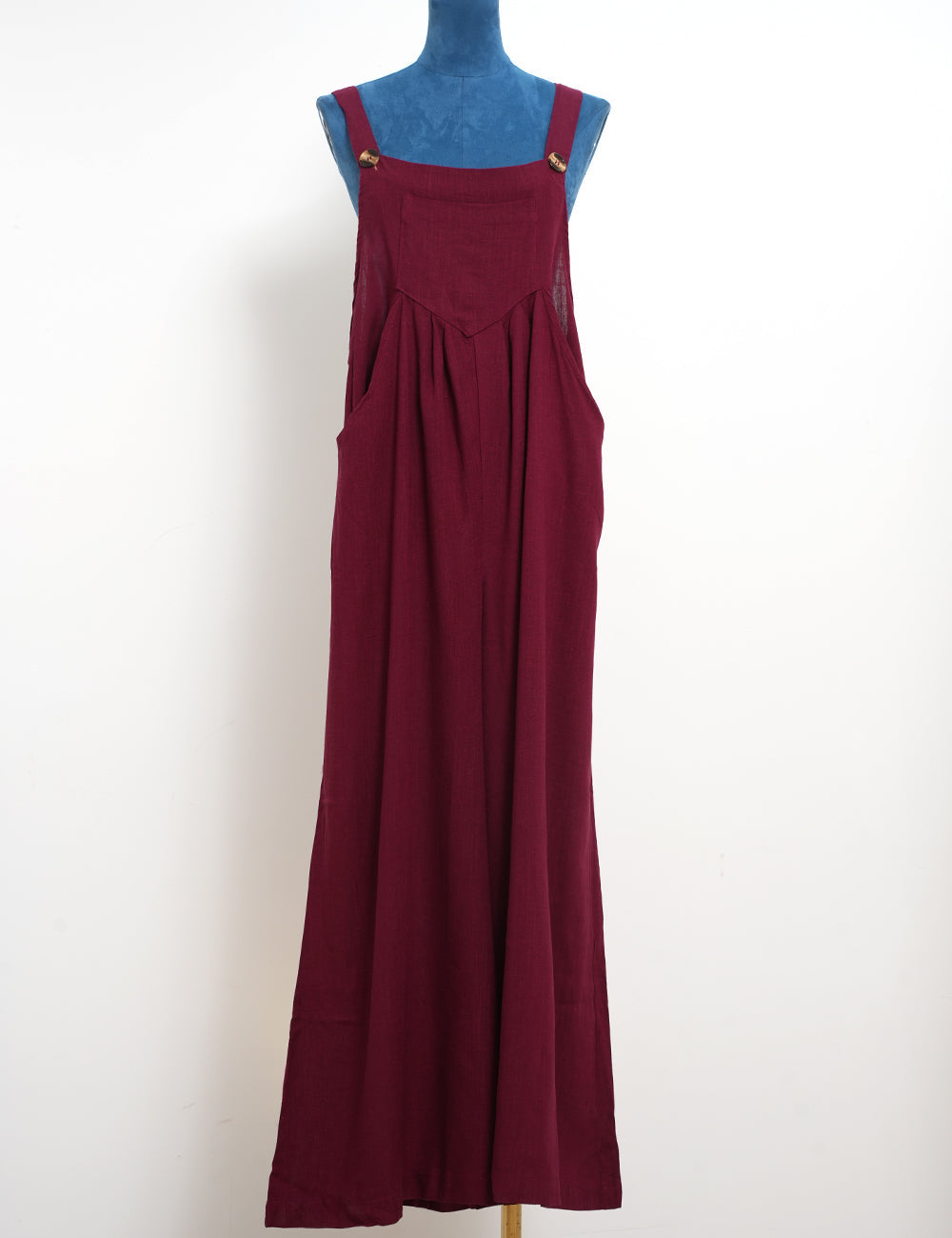 Ladies Solid Color Strape Shoulder Overalls Daily Jumpsuit