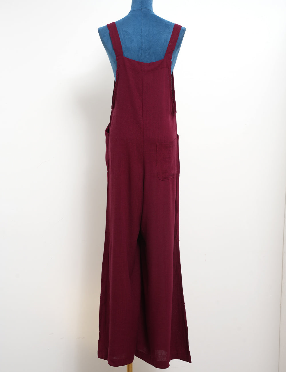 Ladies Solid Color Strape Shoulder Overalls Daily Jumpsuit