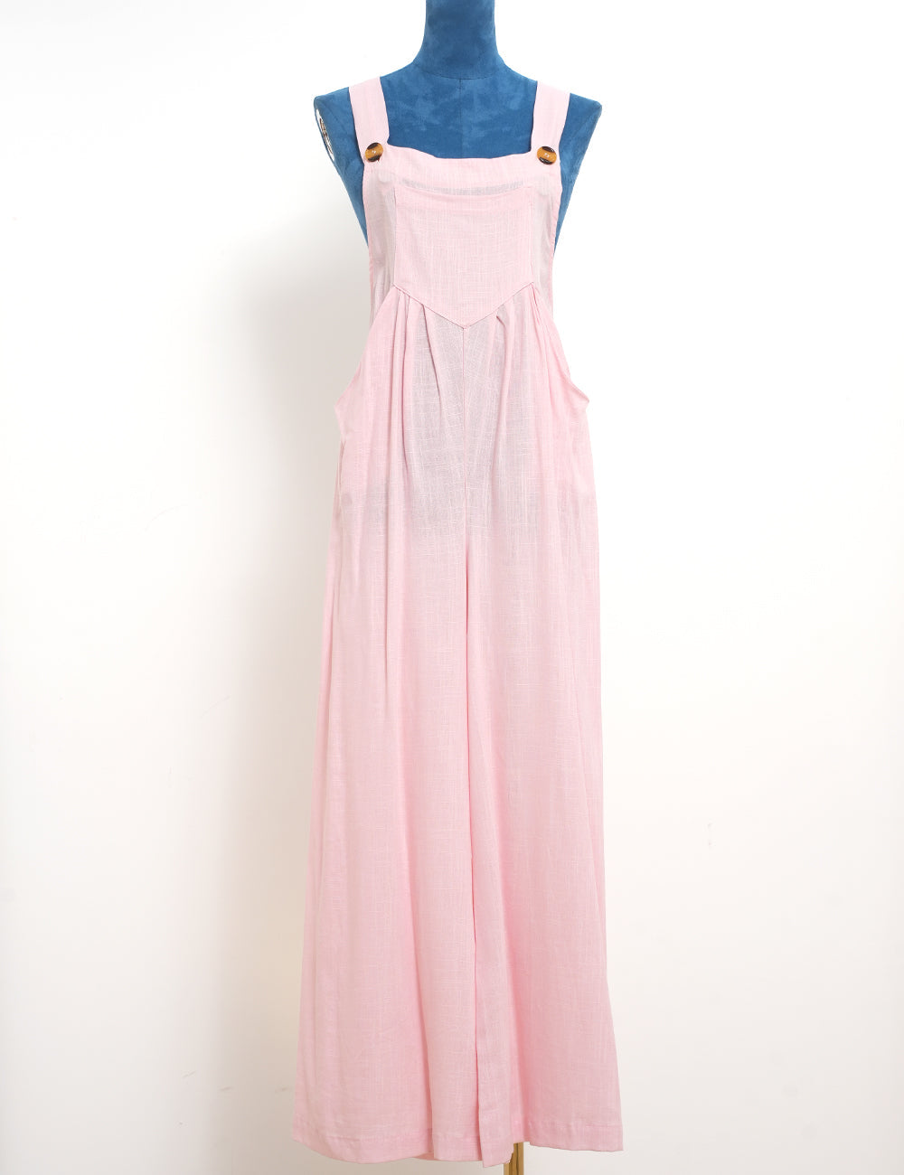 Ladies Solid Color Strape Shoulder Overalls Daily Jumpsuit