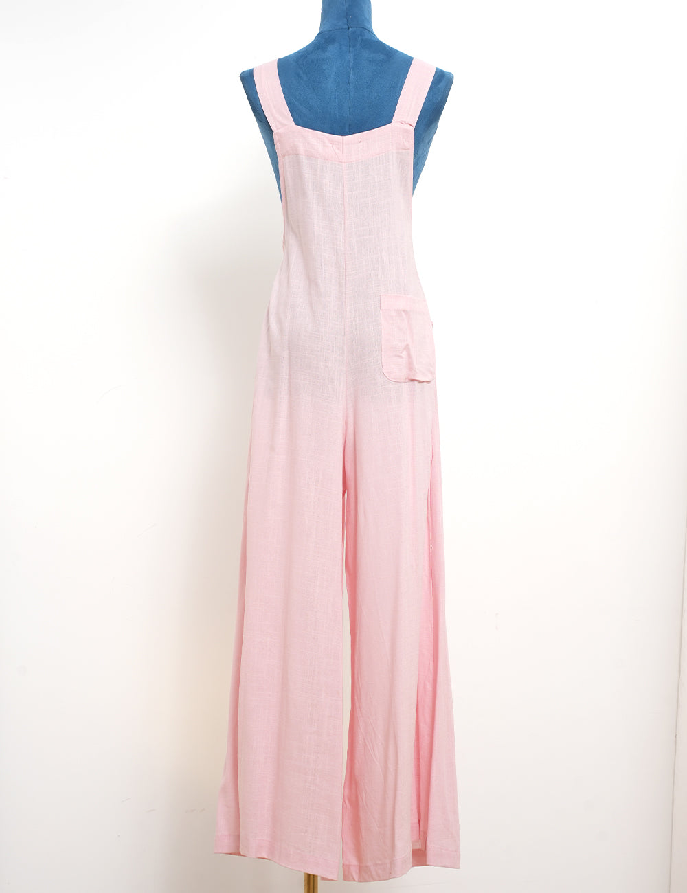 Ladies Solid Color Strape Shoulder Overalls Daily Jumpsuit