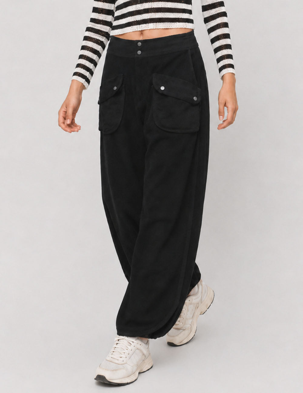 Ladies Pockets Pants Wide Leg Sweatpants
