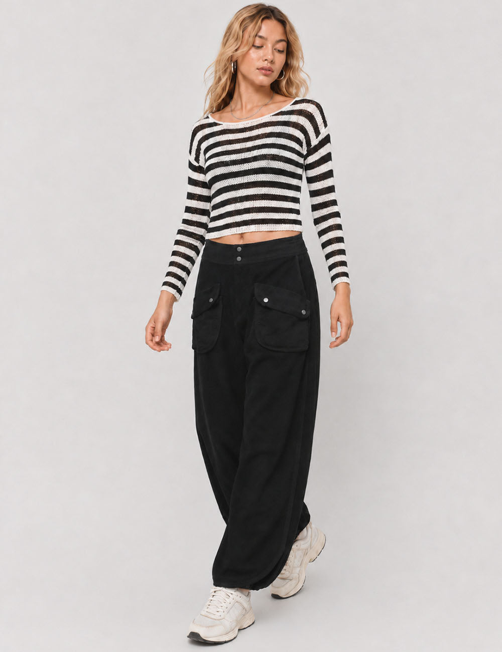 Ladies Pockets Pants Wide Leg Sweatpants