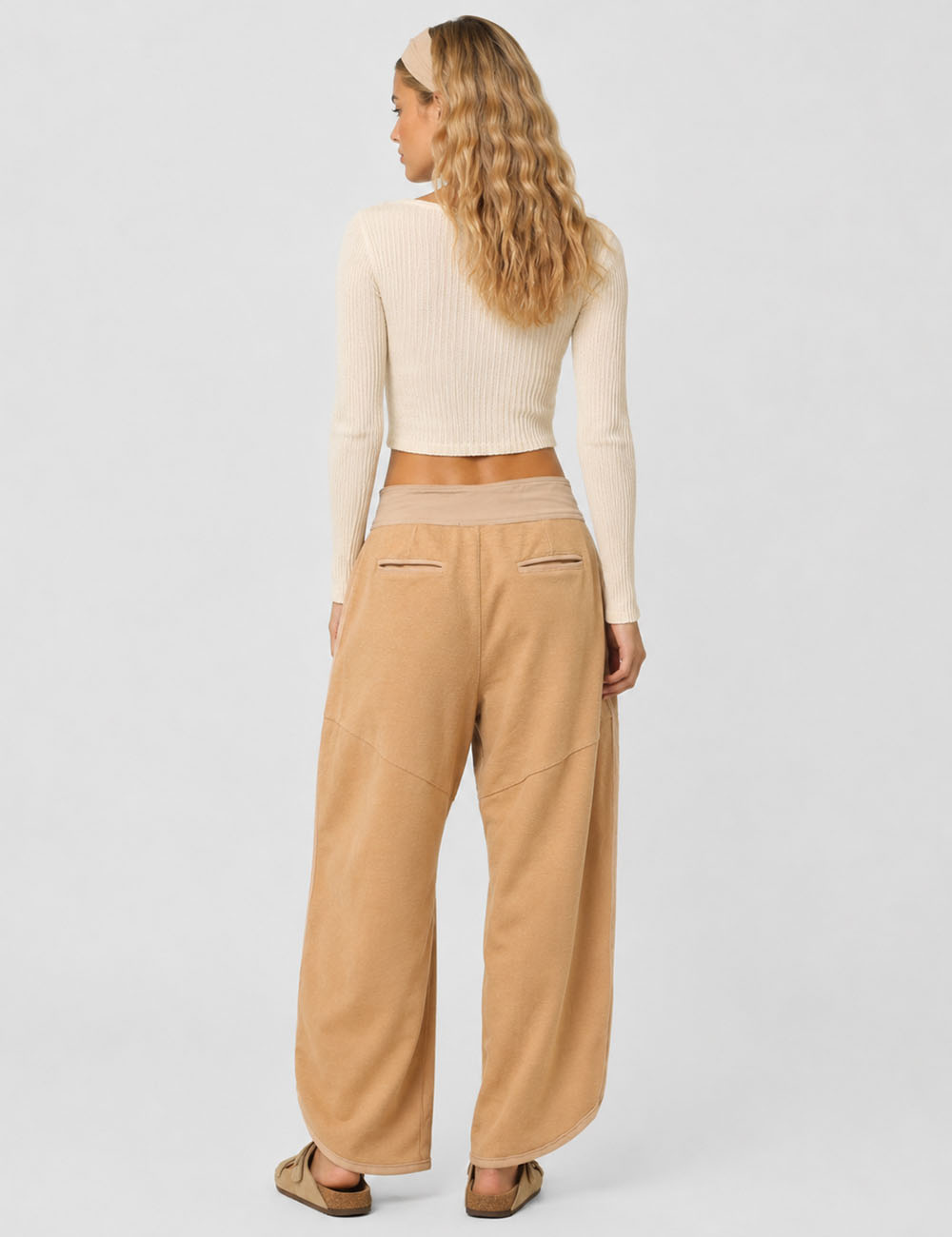 Ladies Pockets Pants Wide Leg Sweatpants