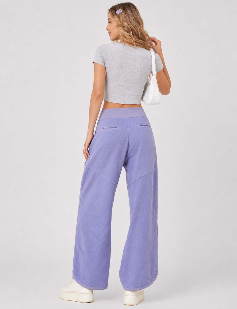 Ladies Pockets Pants Wide Leg Sweatpants