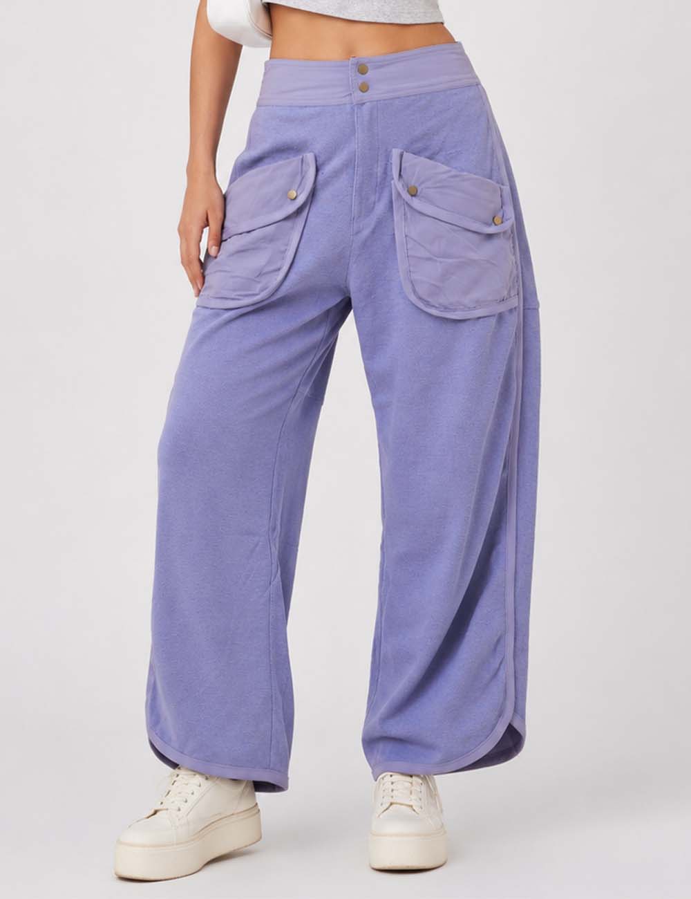 Ladies Pockets Pants Wide Leg Sweatpants