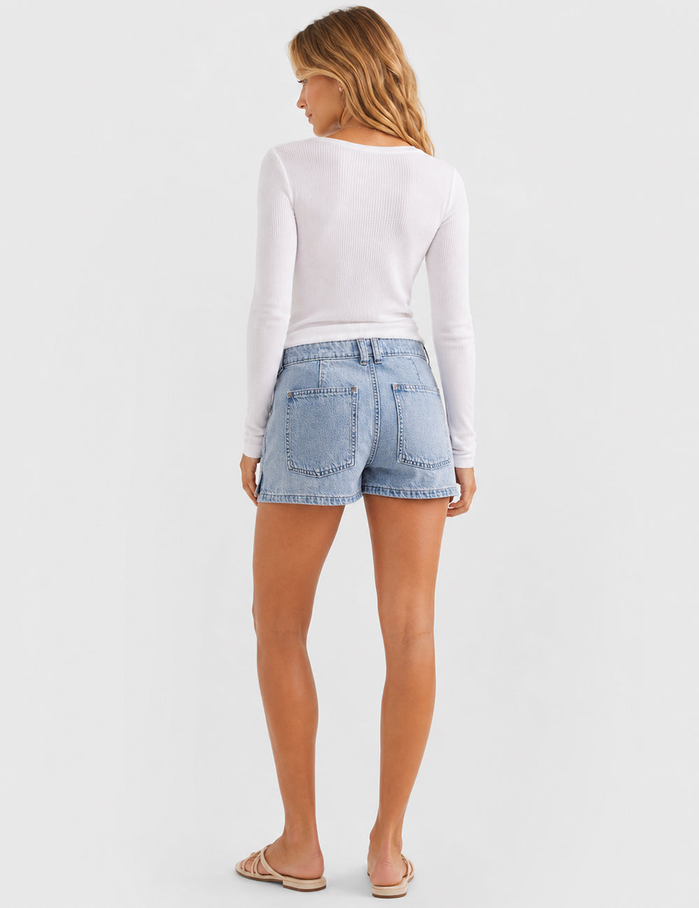 Ladies Pockets Denim Shorts