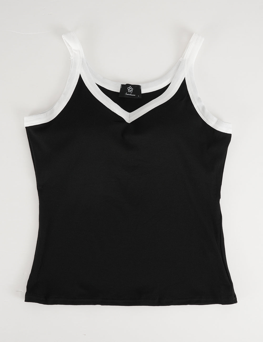 Ladies Color Block Padded V-Neck Cami Top