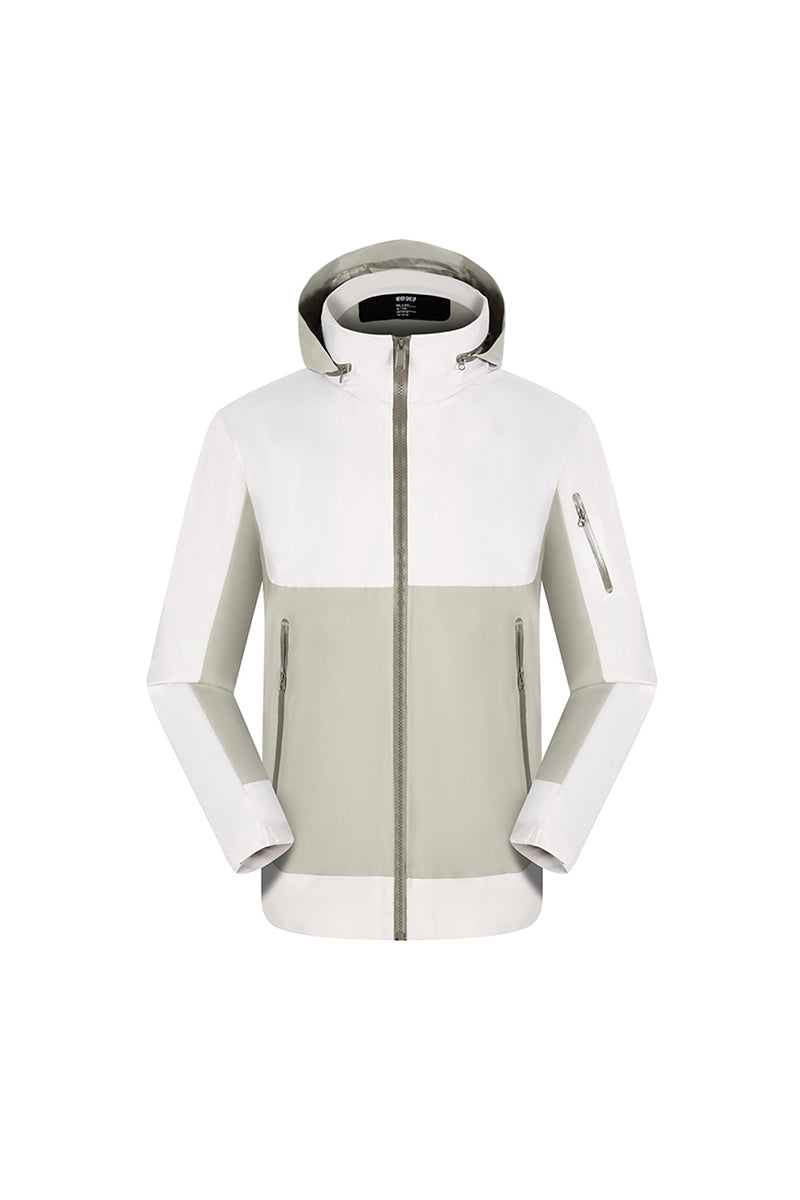 Unisex Fall Clothing Colorblock Hooded Windproof Jacket