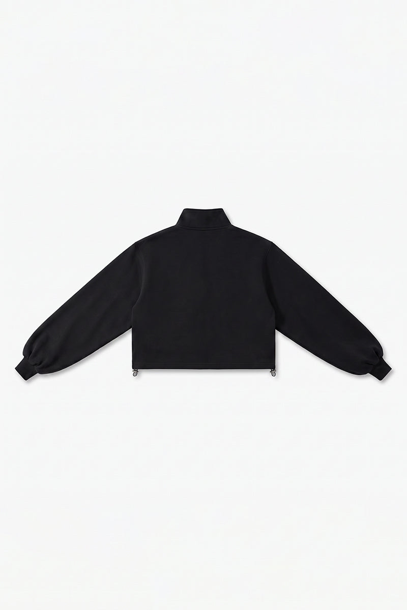 Women's Fall Clothing Half-Zip Cropped Sweatshirt