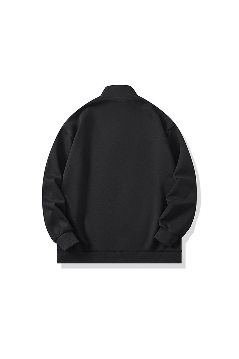 Men's Fall Clothing Half-Zip Colorblock Long Sweatshirt