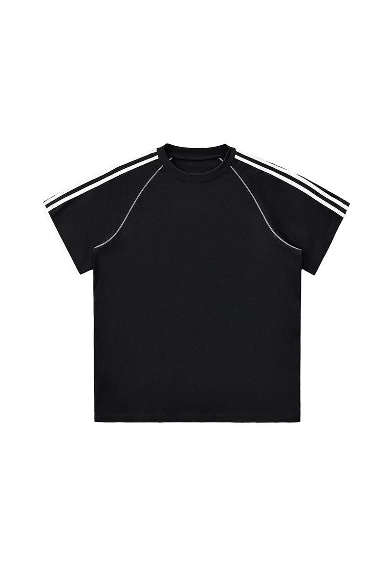Men's Cotton Streetwear Color-blocked Patchwork T-shirt