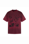 Unisex Summer Washed High Street Print Oversized Set-in Tee