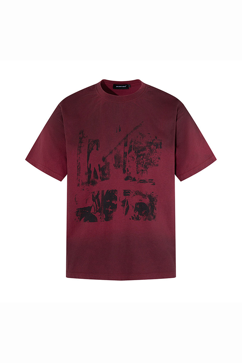 Unisex Summer Washed High Street Print Oversized Set-in Tee