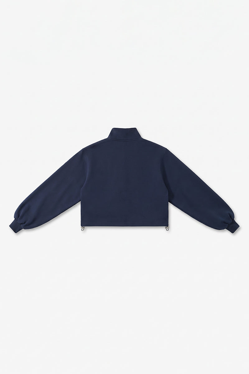 Women's Fall Clothing Half-Zip Cropped Sweatshirt