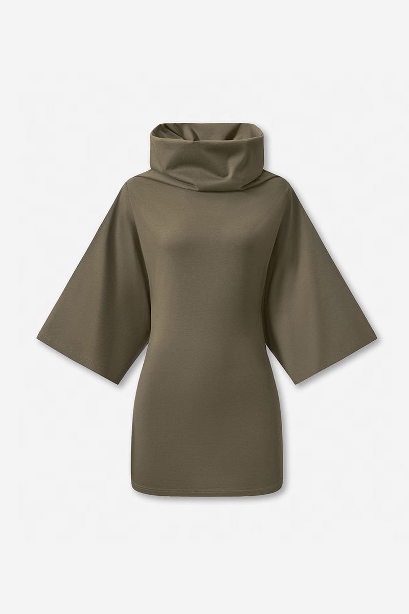 Women's Wasteland Cowl Neck Bell 3/4 Sleeve Bodycon Dress