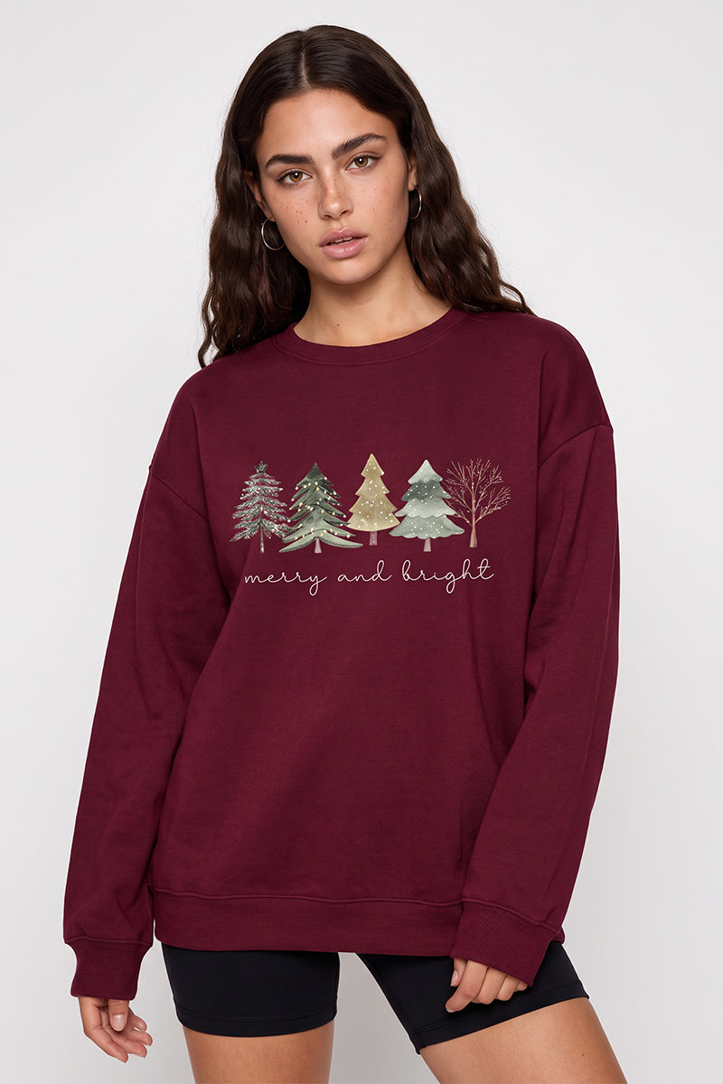 Unisex Fall Clothing Christmas Tree Graphic Sweatshirt