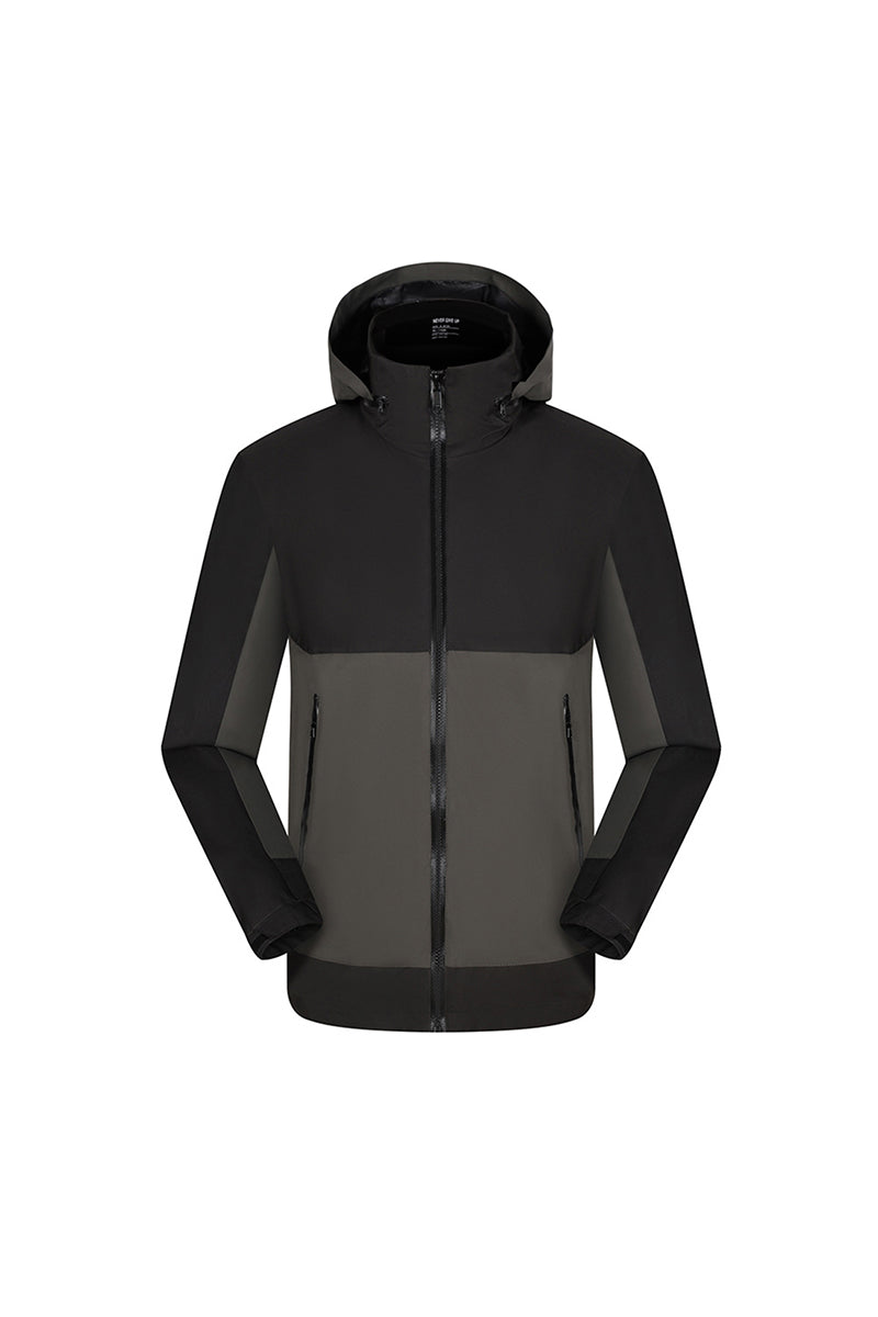 Men's Fall Clothing Colorblock Hooded Windproof Jacket