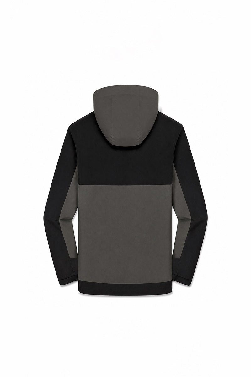 Unisex Fall Clothing Colorblock Hooded Windproof Jacket