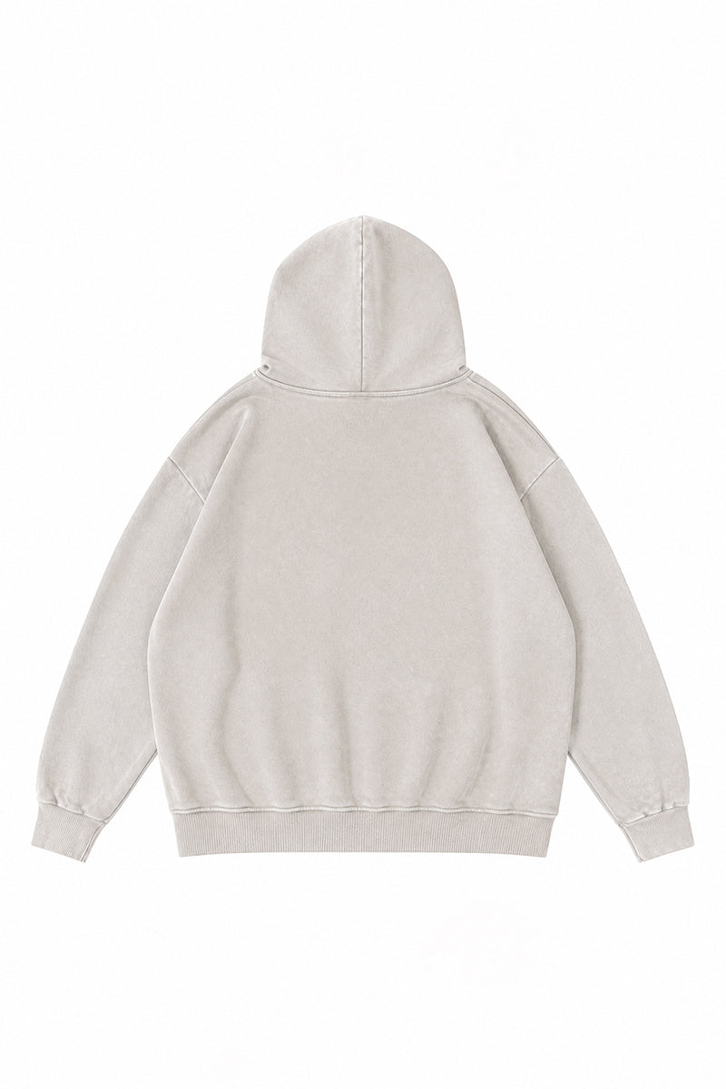Unisex Fall Clothing Vintage Washed Oversized Pocket Hoodie
