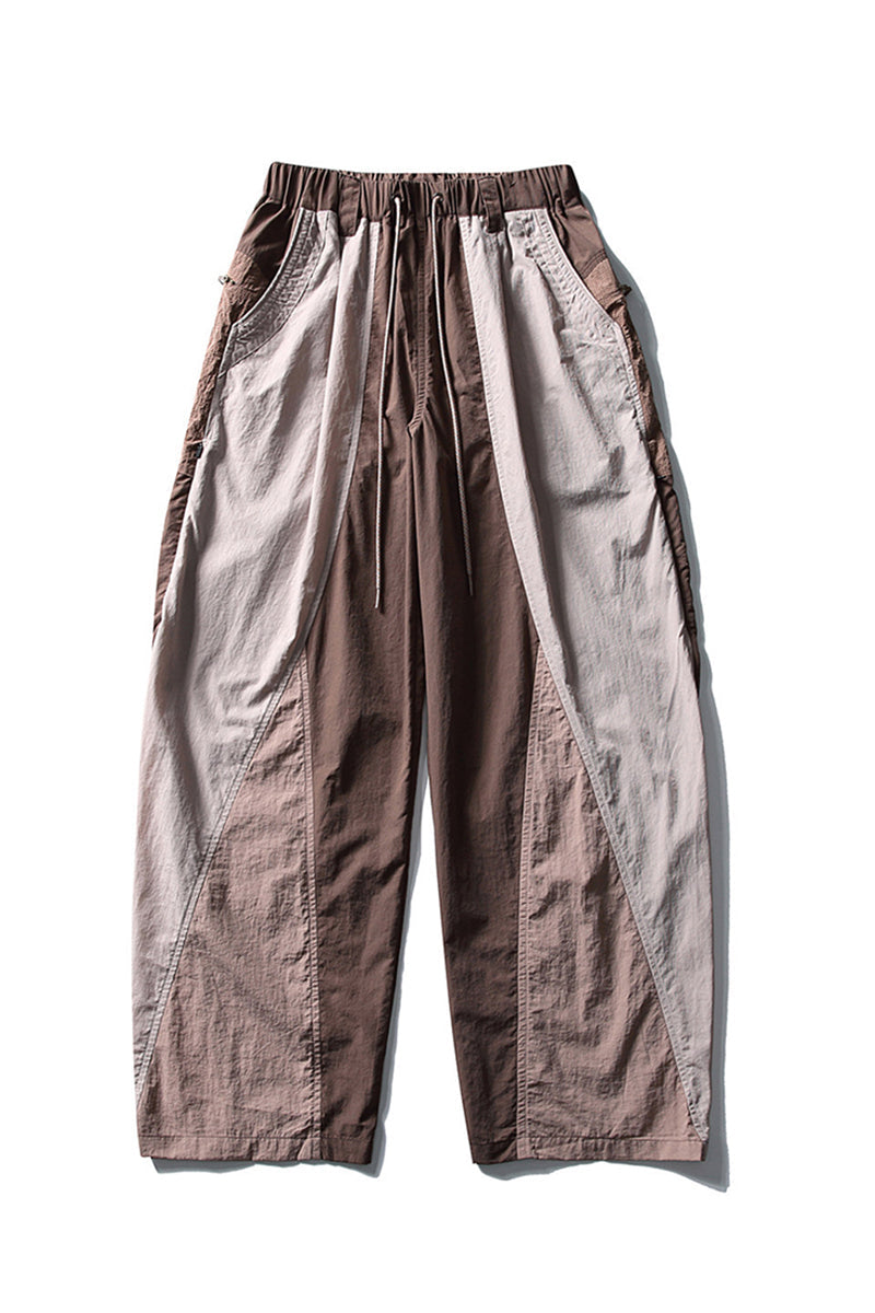 Unisex Spring Color Block Quick Dry Outdoor Cargo Pants