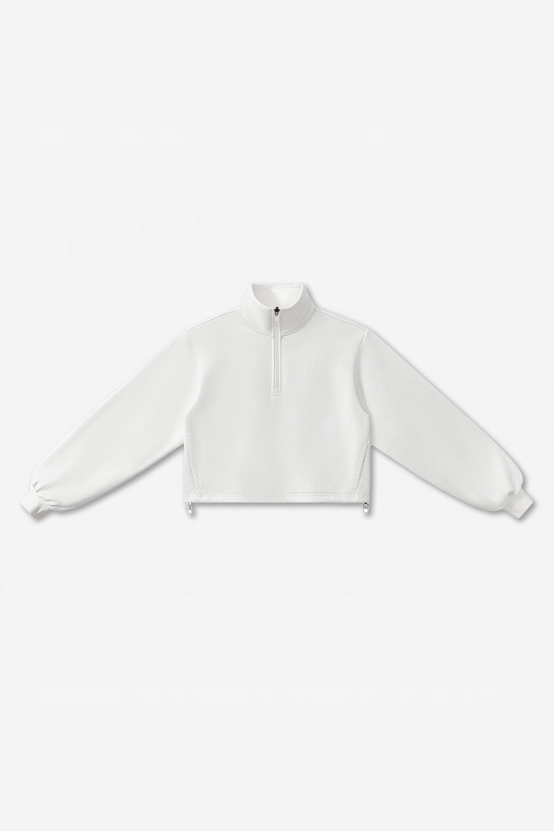 Women's Fall Clothing Half-Zip Cropped Sweatshirt