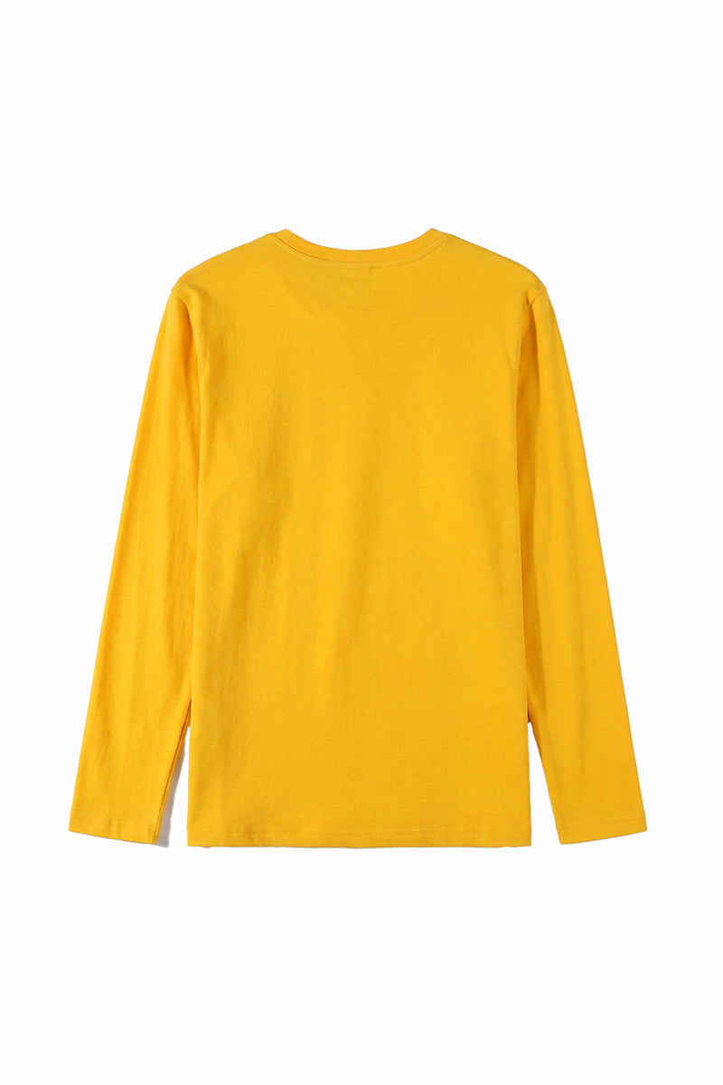 Men's Fall Clothing Combed Crew Neck Long Sleeve T-Shirt