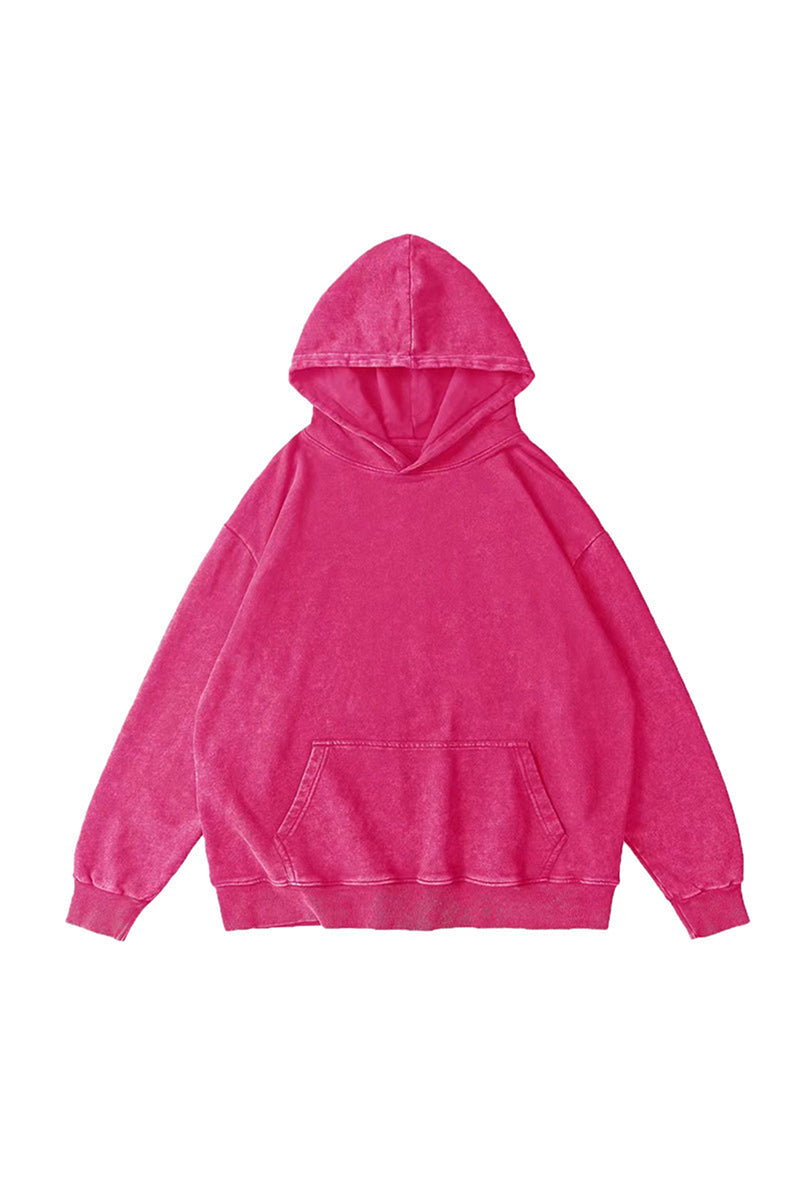 Men's Fall Clothing Vintage Washed Oversized Pocket Hoodie