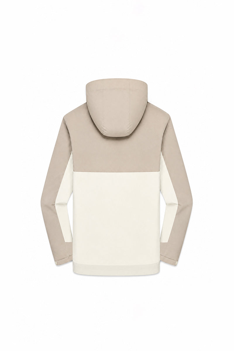 Unisex Fall Clothing Colorblock Hooded Windproof Jacket