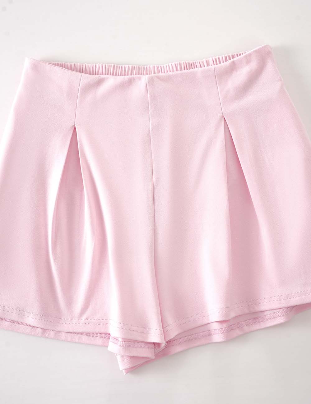 Ladies Everyday Ribbed Knit Top & Wide Leg Shorts Matching Set