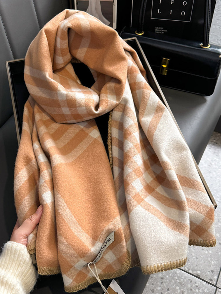 Ladies Everyday Color Block Plaid Scarf SKAS4197