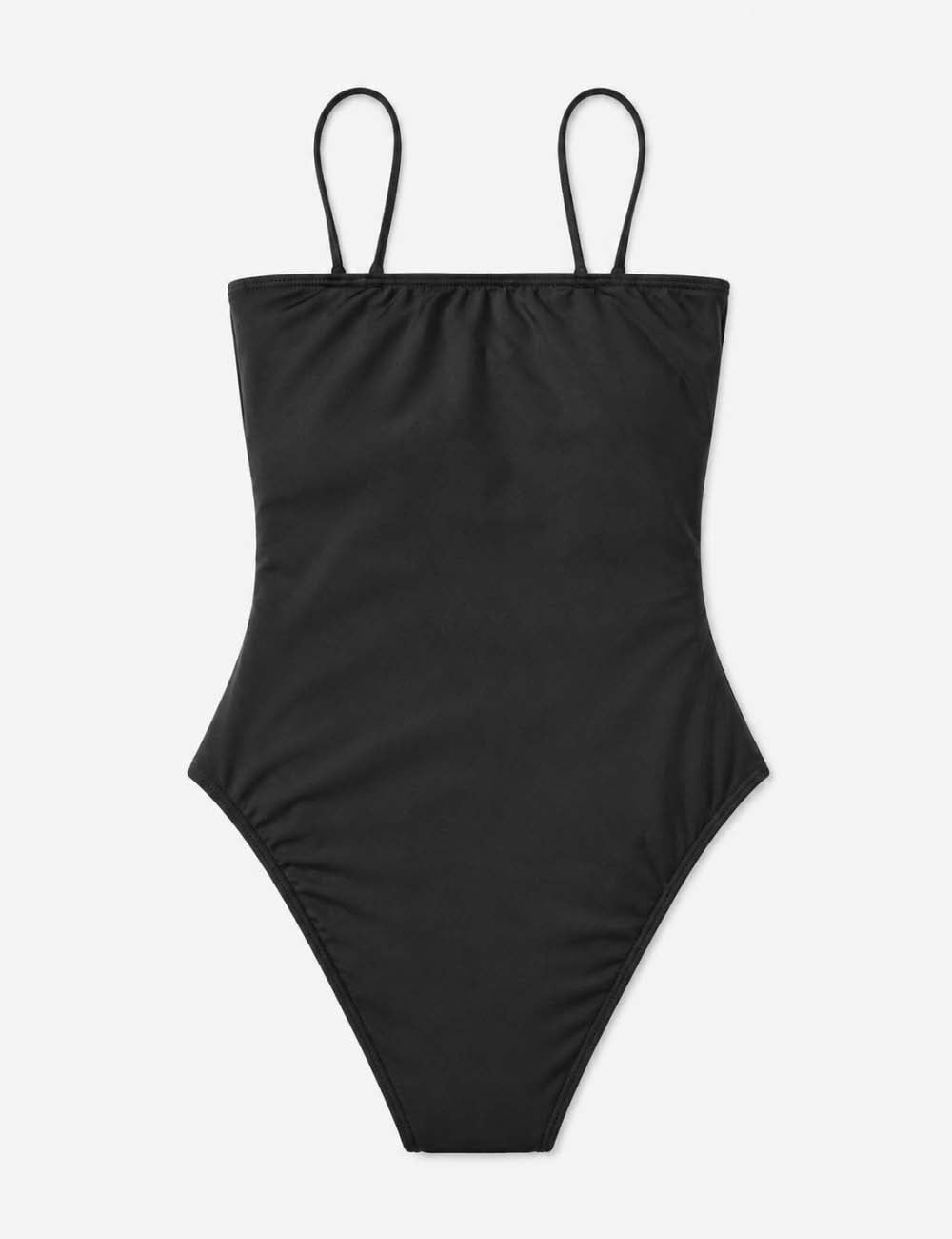 Ladies Cutout Metal Ring Strapless Bandeau One Piece Swimsuit