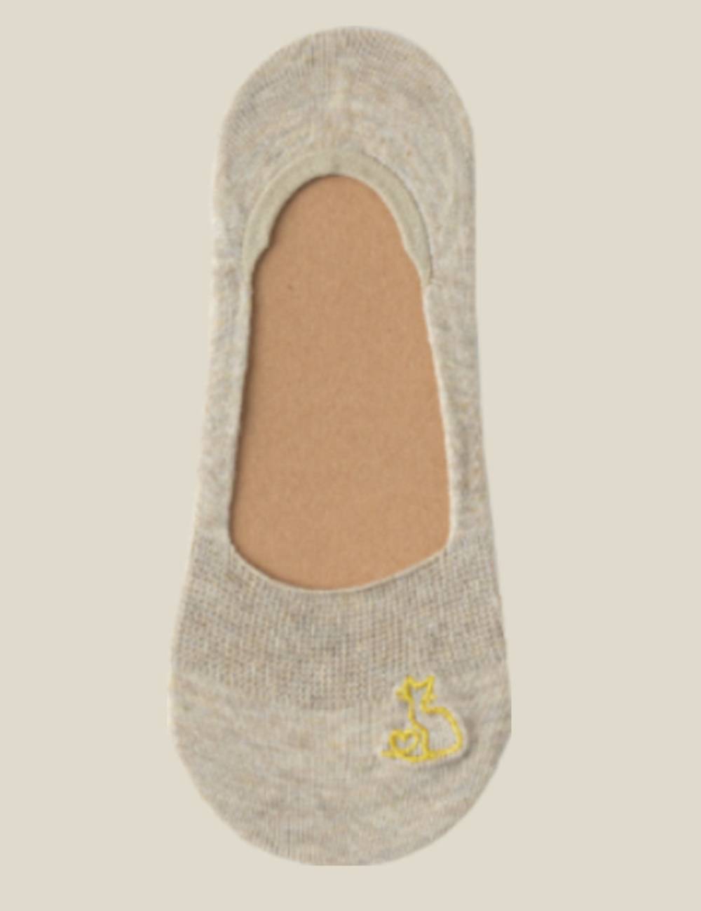 Ladies Embroidery Heart/Cat Knit Boat Socks SKAS50025