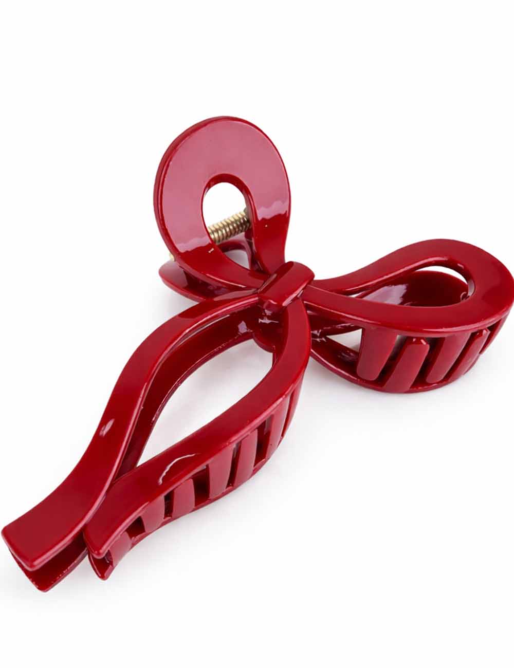 Ladies Bow Solid Color Acrylic Hair Claw Clip
