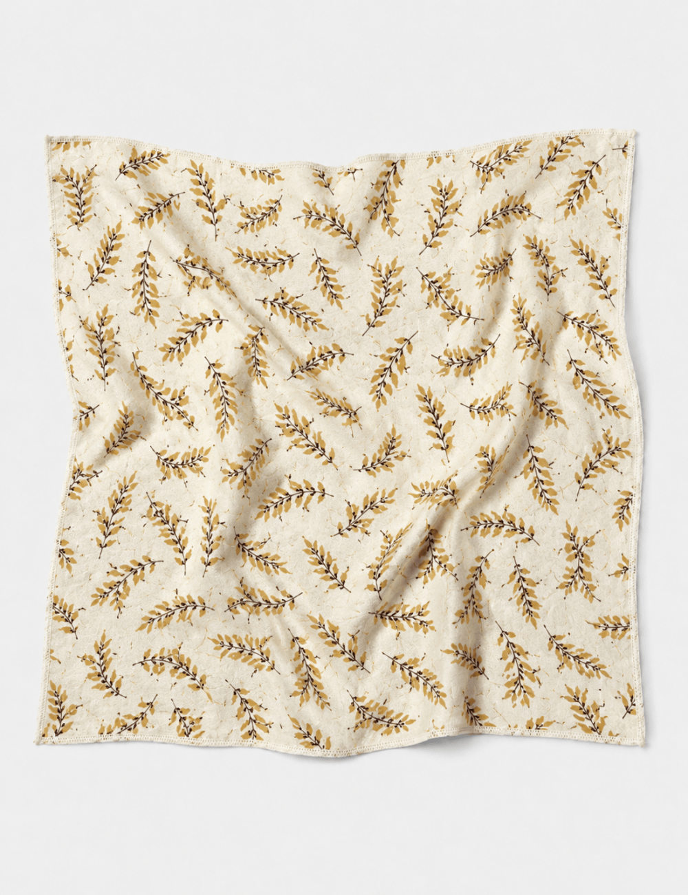 Ladies Bandana Bellflower Print Square Neck Scarf