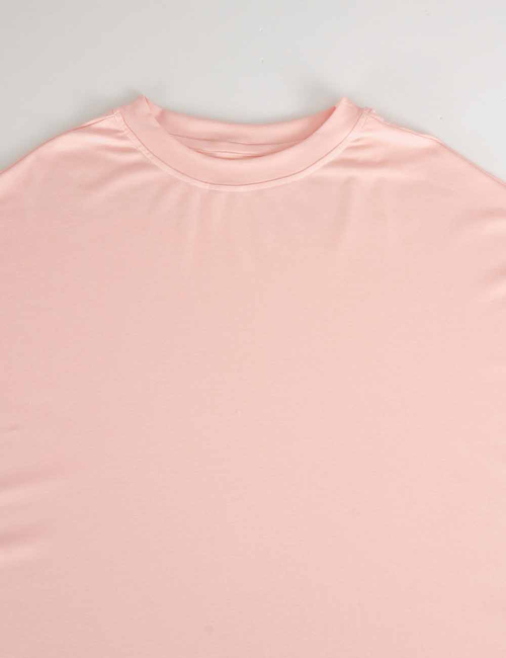 Ladies Solid Loungewear Outfits Loose Top & Slim Shorts Set