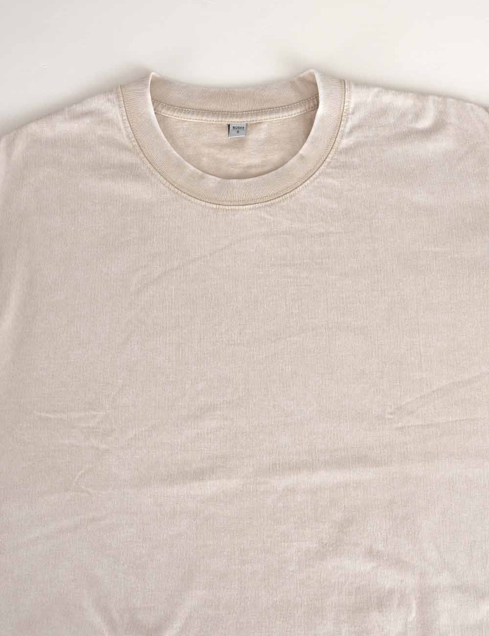 Ladies Washed Round Neck Short Sleeves T-shirt & Shorts Matching Set