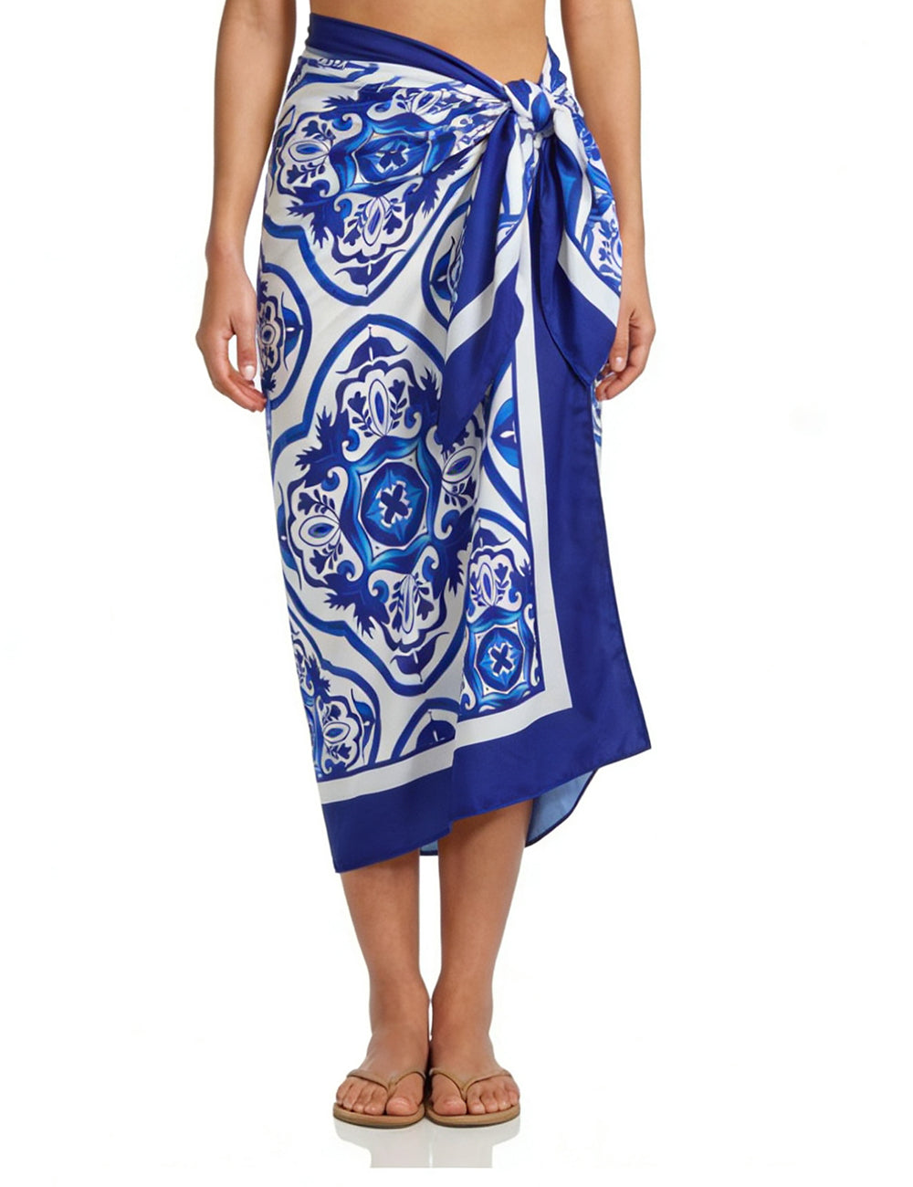 Ladies Floral Print Beach Sarong Wrap Tie Swim Cover Up