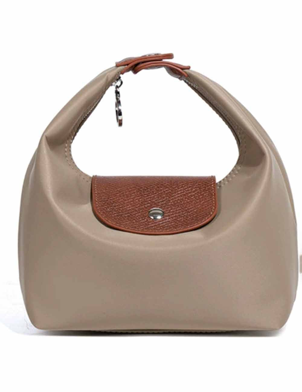 Ladies Nylon Color Block Hobo Mini Handbag Shoulder Bag