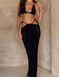 Solid Color Bikini Swimwear Cover Up Set