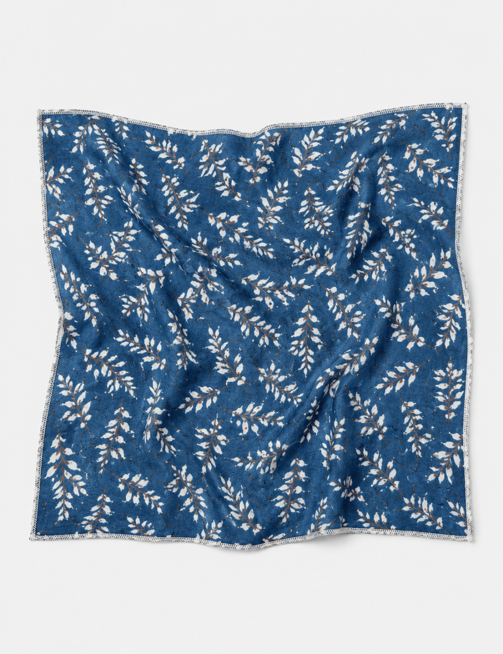 Ladies Bandana Bellflower Print Square Neck Scarf